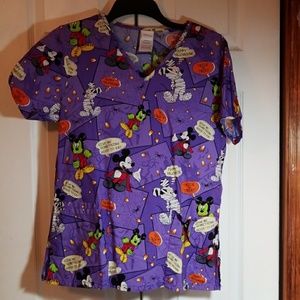 Disney Halloween Scrub Top
